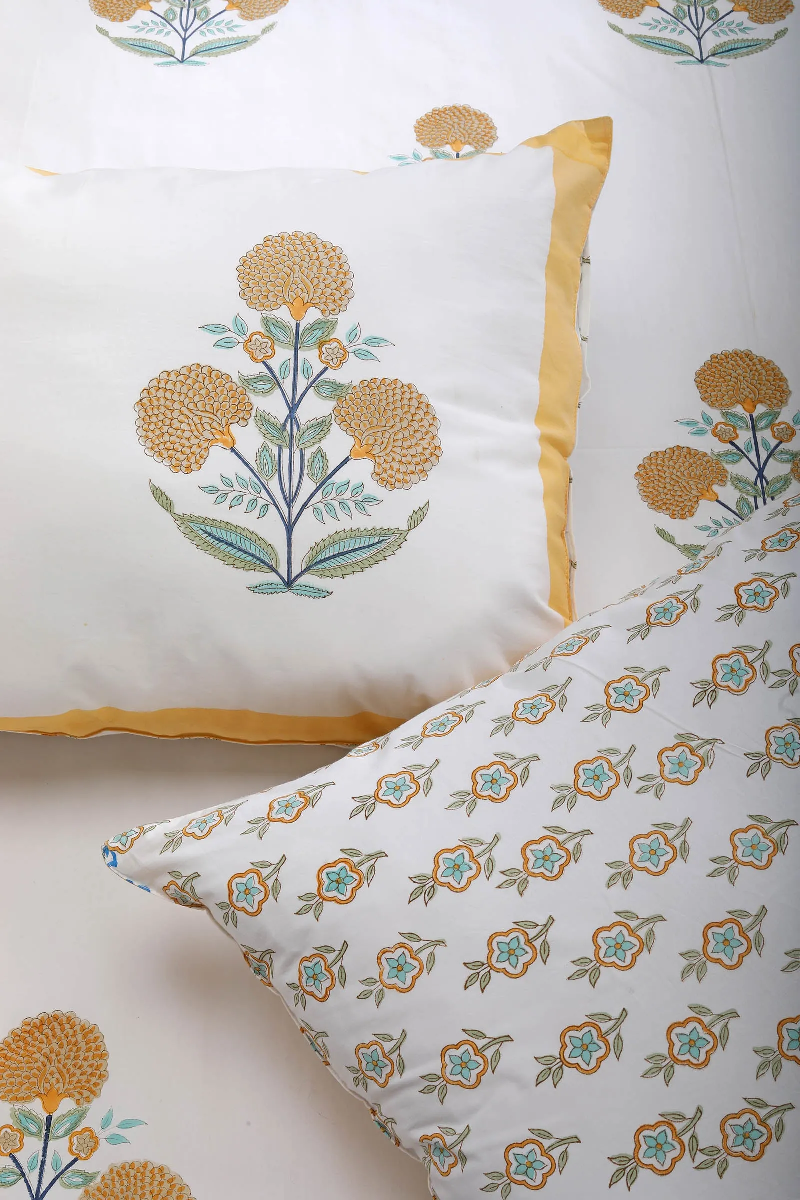 Vintage Marigold Cotton Percale Bedsheet