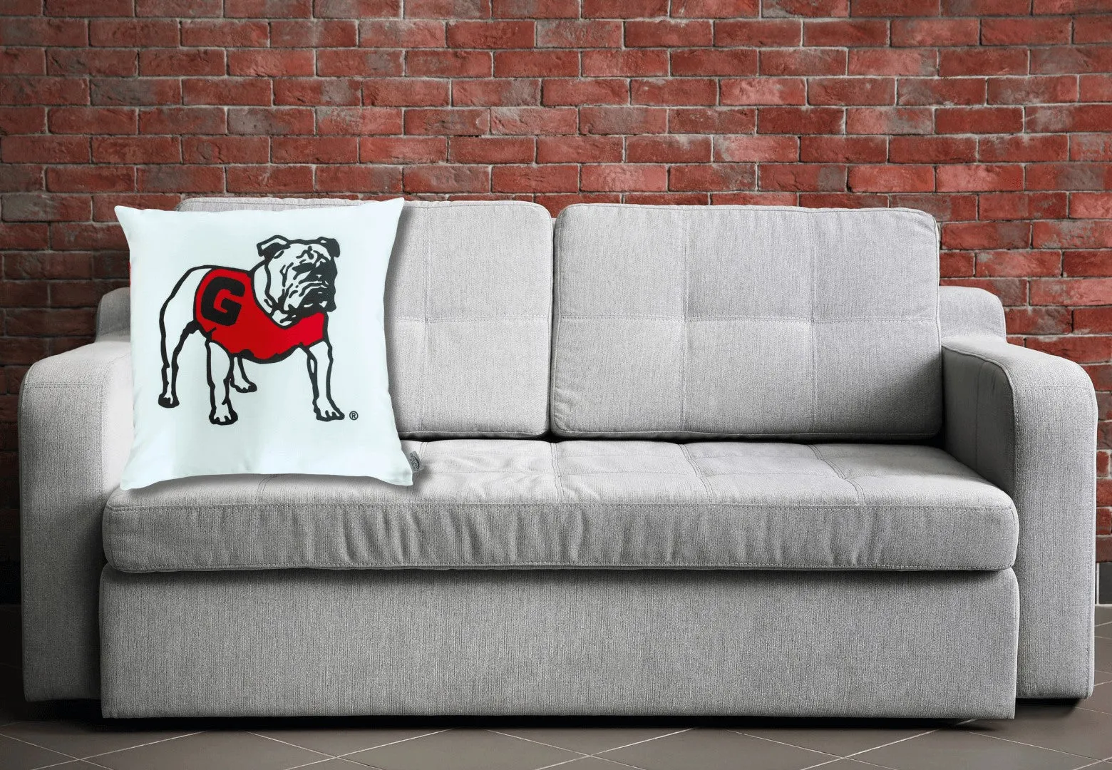 Vintage UGA Bulldogs Pillow Cover | BULLDOG