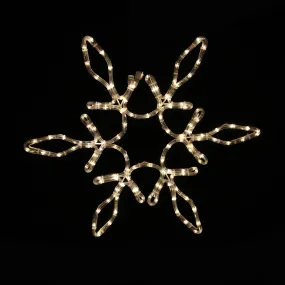 Warm White LED 36" Snowflake with Star in the Middle