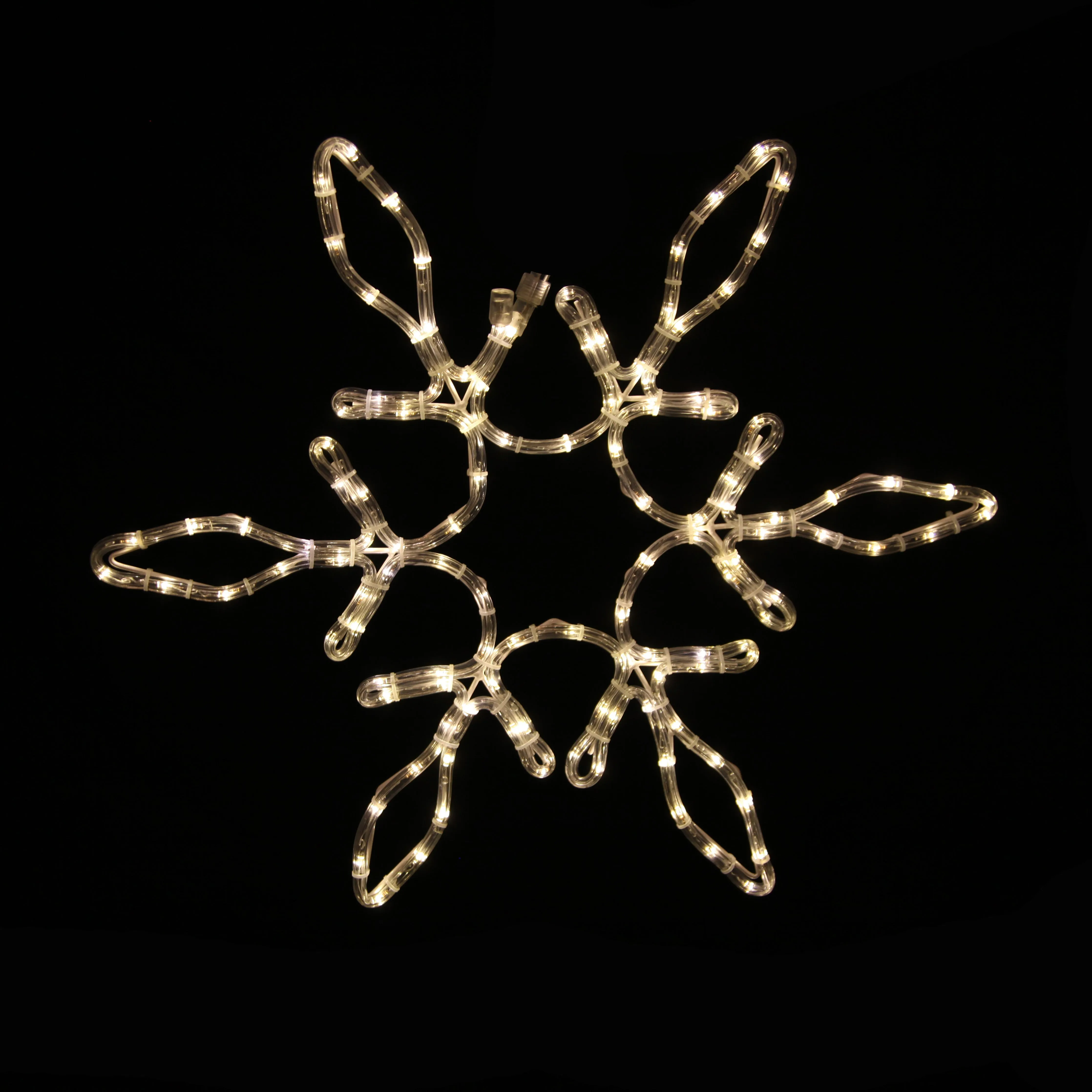 Warm White LED 36" Snowflake with Star in the Middle