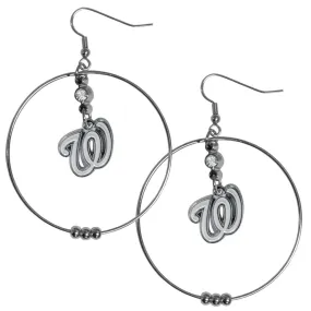 Washington Nationals 2 Inch Hoop Earrings