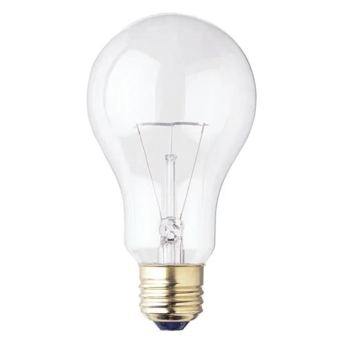 Westinghouse 0454200 150 Watt Incandescent A21 Clear - 2700 Kelvin - Warm White - 2650 Lumens - E26-Medium Base - 130 Volt - Box