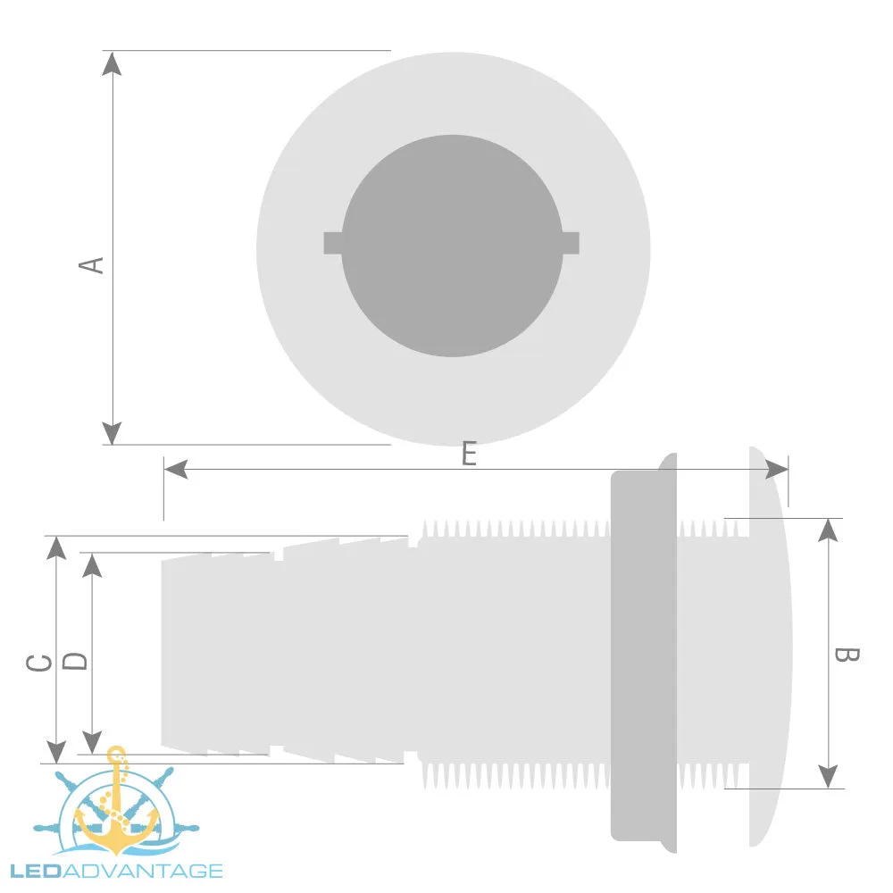 White Nylon Skin Fitting Dual Size 25/28mm (1" & 1-1/8")