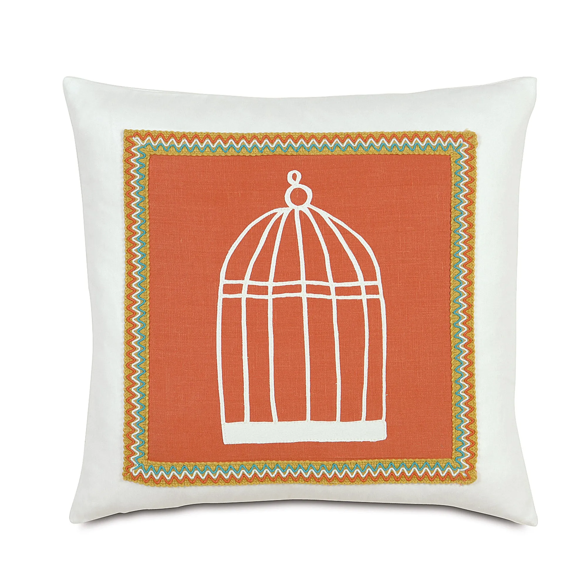 Wild Things Birdcage Throw Pillow Cover 18x18