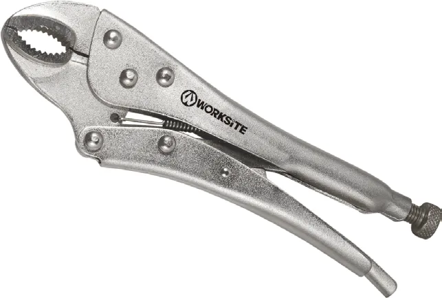 Worksite Lock-Grip Pliers 7in(175mm), Vise-Grip Locking Pliers, Fast Release, Curved Jaw with Wire Cutter-WT1176