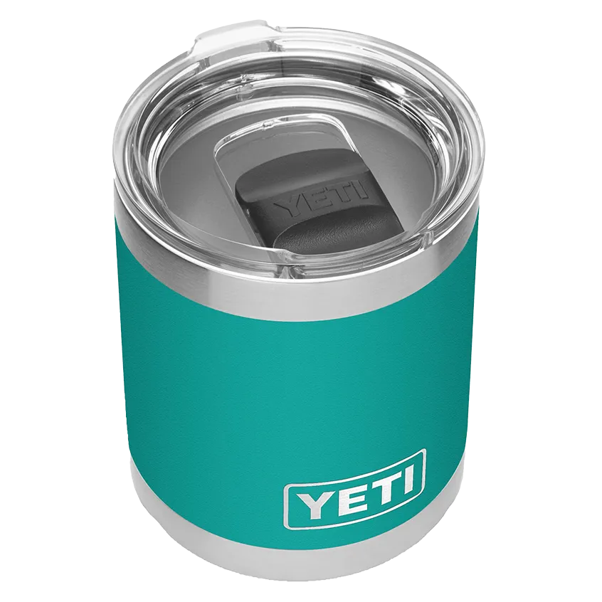 Yeti Rambler 10 oz  Aquifer Blue Lowball with Magslider Lid