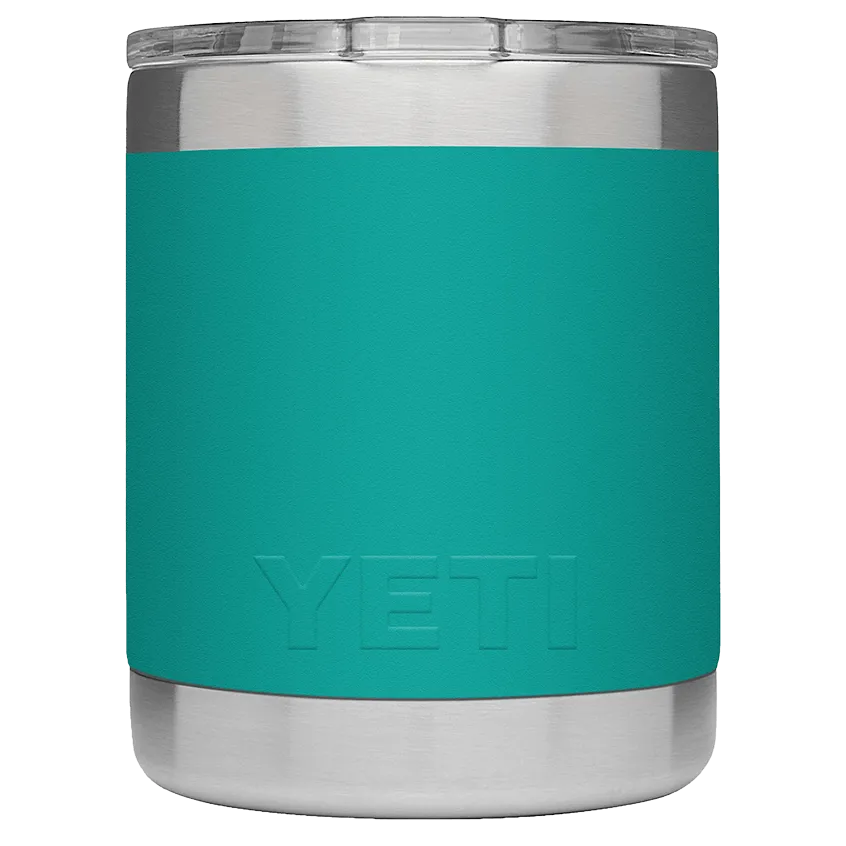 Yeti Rambler 10 oz  Aquifer Blue Lowball with Magslider Lid