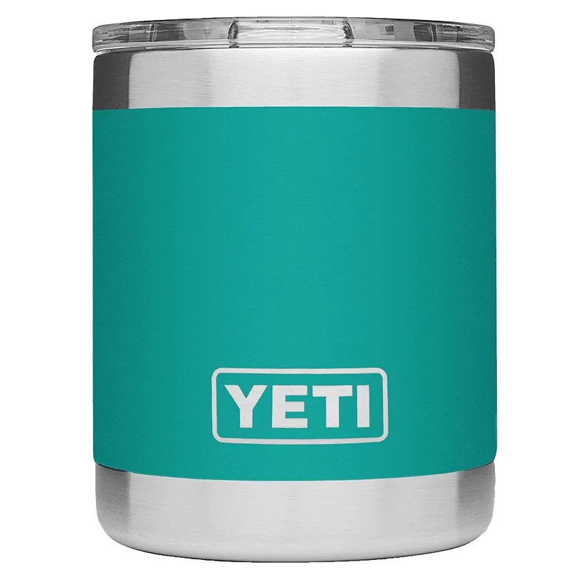 Yeti Rambler 10 oz  Aquifer Blue Lowball with Magslider Lid